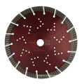 Hot Press segmented turbo diamond saw blade for dry cutting granite /45pcs cooling holes